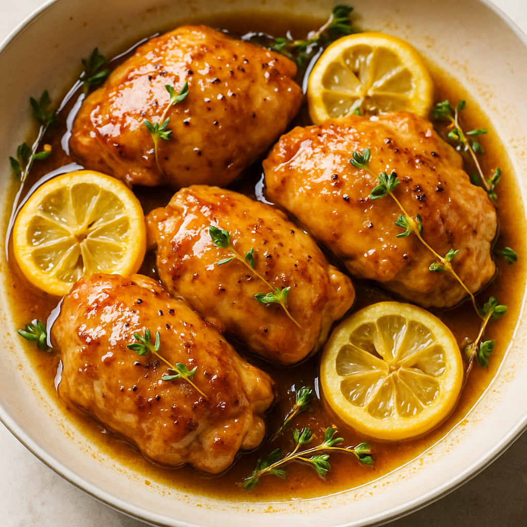Pollo Pegajoso al Limón