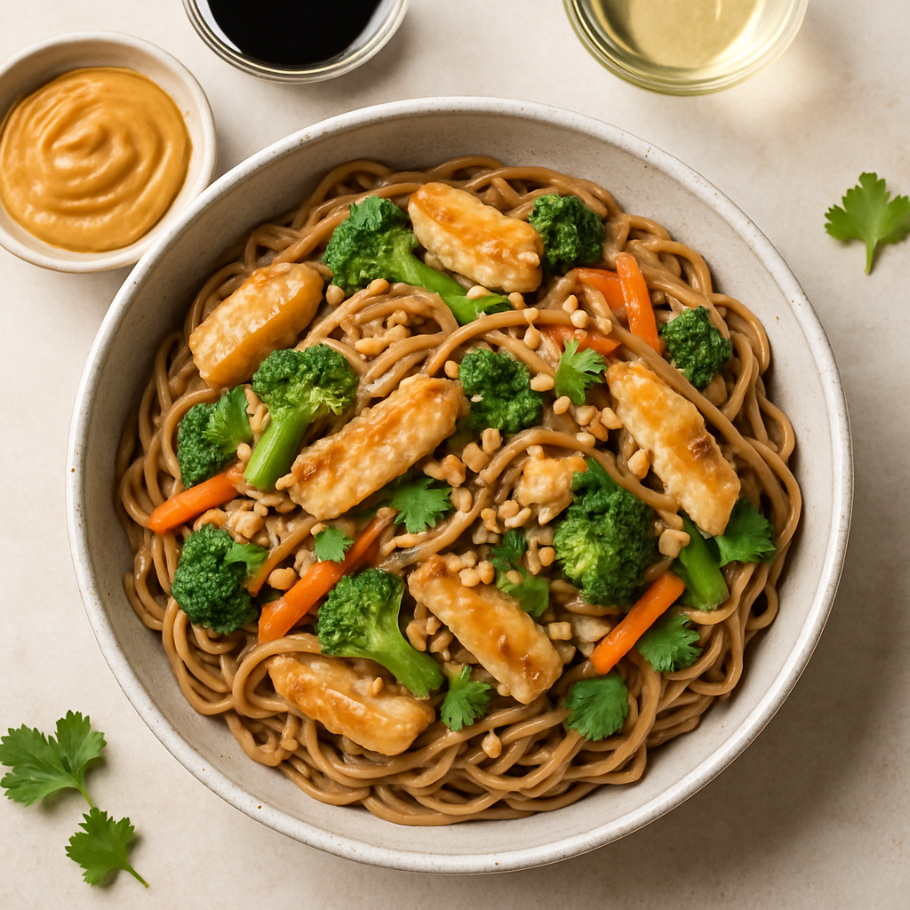 Peanut Chicken Soba Noodles