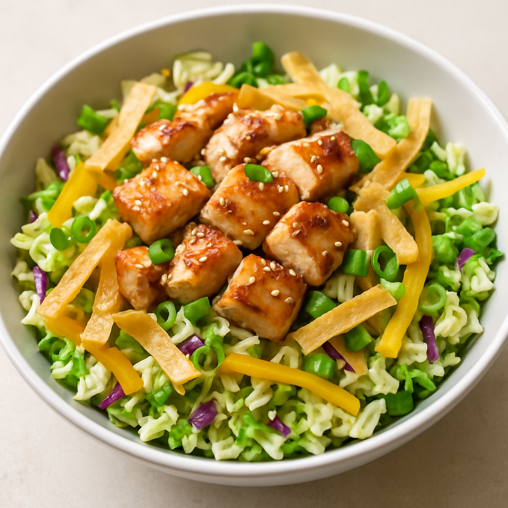Ensalada Asiática de Pollo Picado con Sésamo