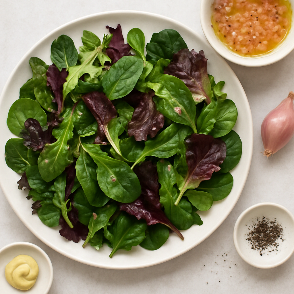 Mesclun Salad with Shallot Vinaigrette