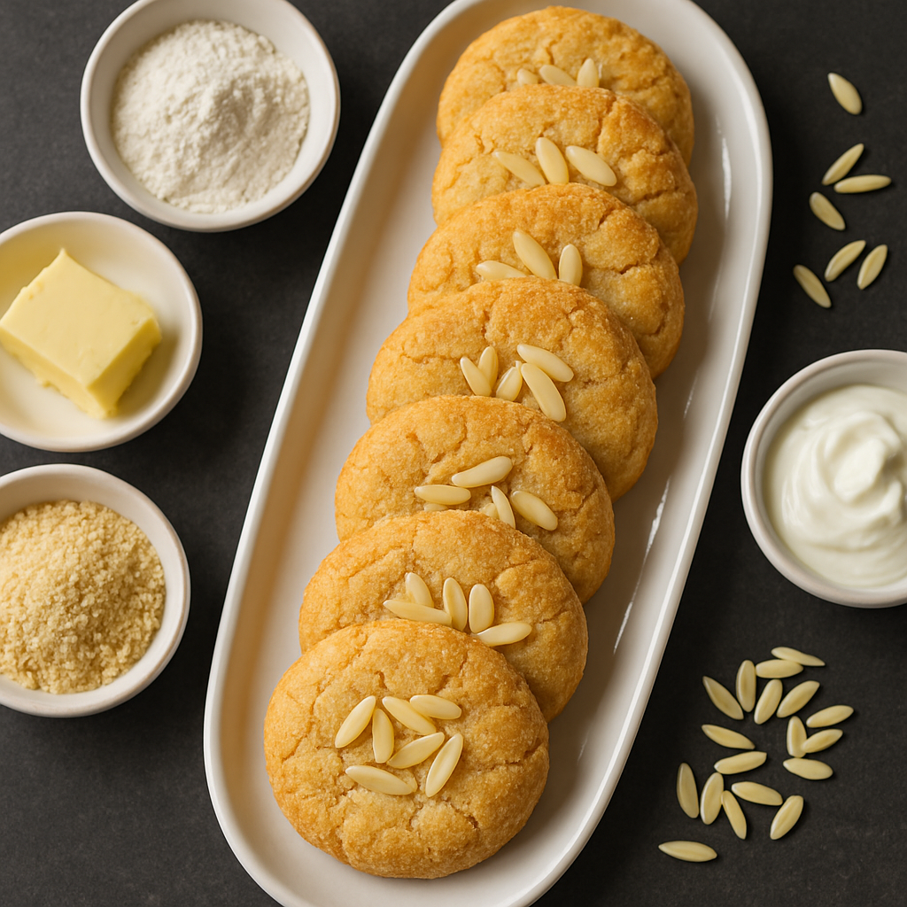 Eggless Almond Cookies