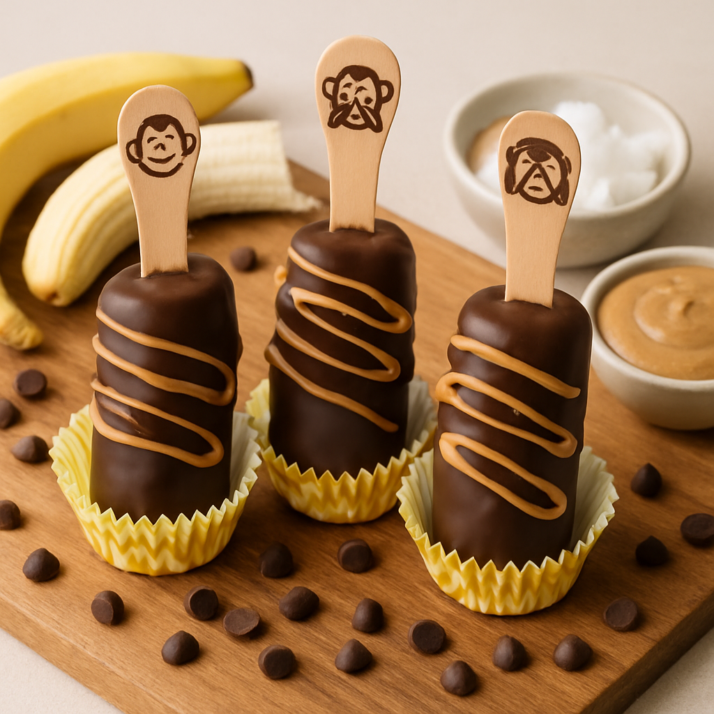 Frozen Chocolate Banana Monkey Pops
