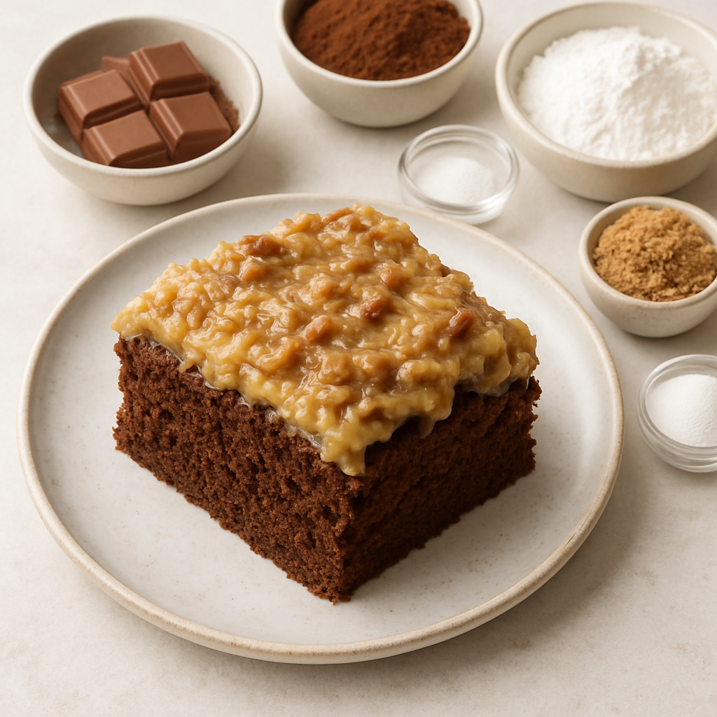 Reduced-Fat German Chocolate Cake