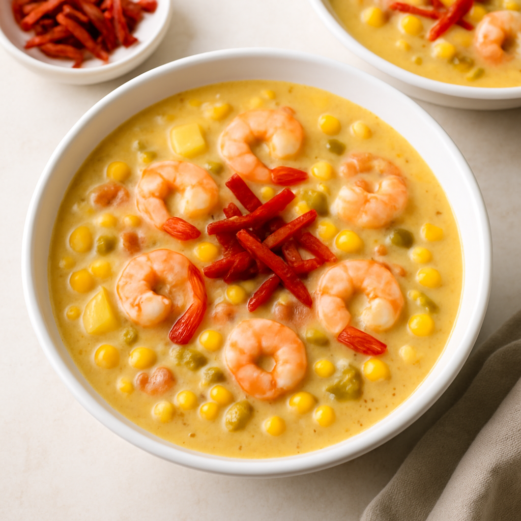 Hatch Chile Shrimp Corn Chowder