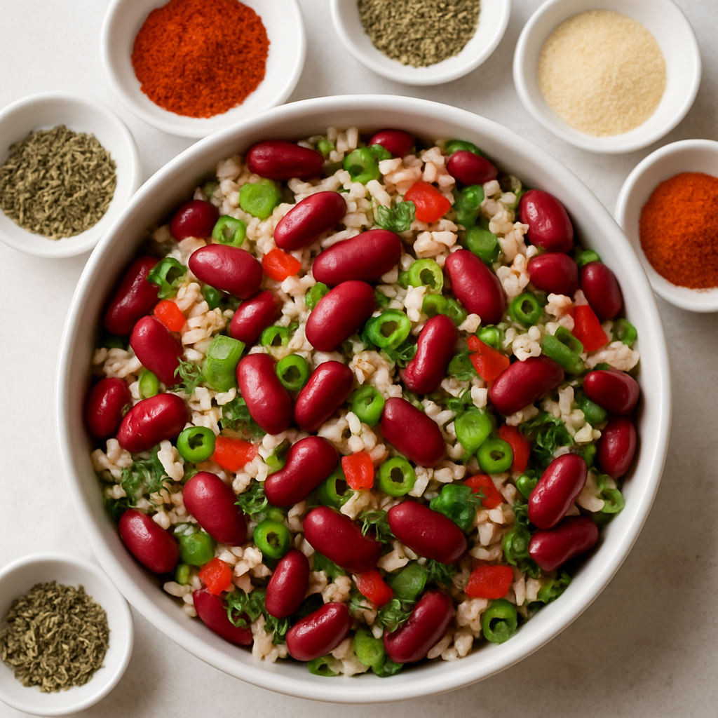 Ensalada de Frijoles Rojos y Arroz del Lunes
