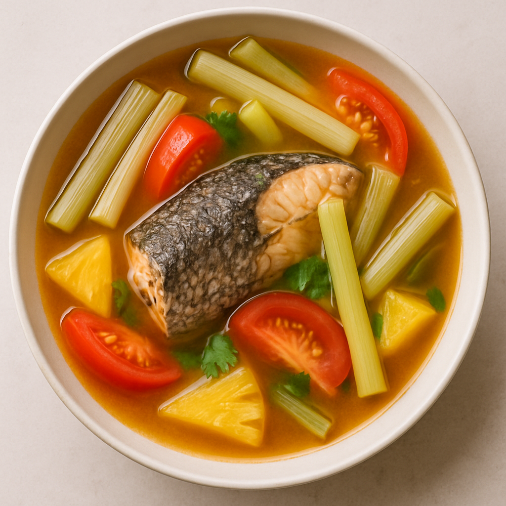 Tamarind Broth with Mud Fish and Elephant Ear Stems