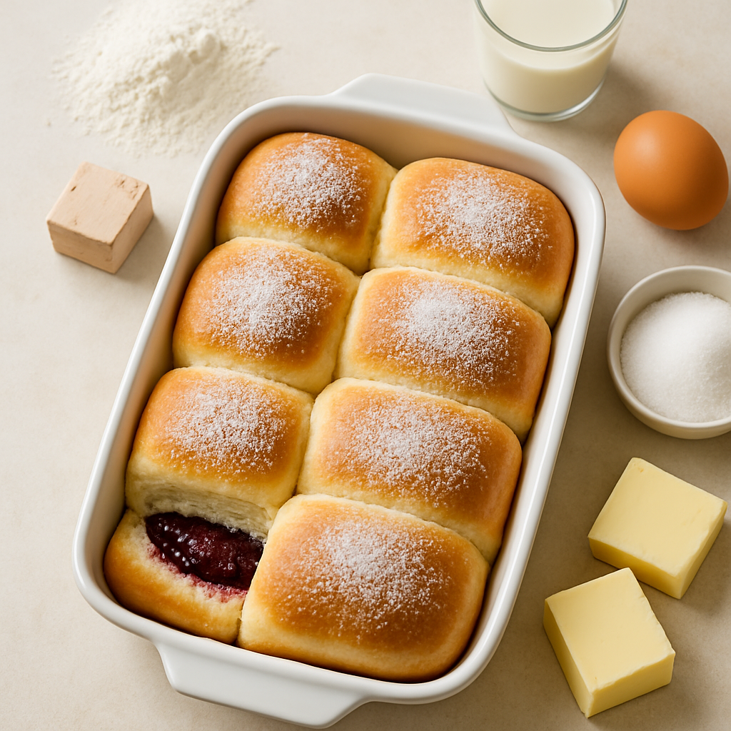 Bollos Rellenos de Ciruela al Horno (Rohrnudeln)