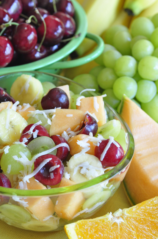 Ensalada de Cerezas, Melón y Uvas