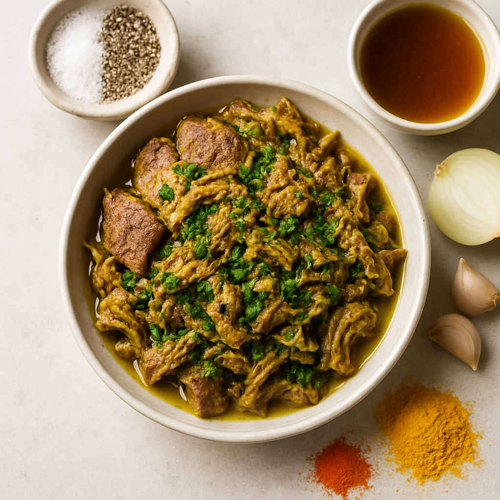 Turmeric and Herb Pulled Beef