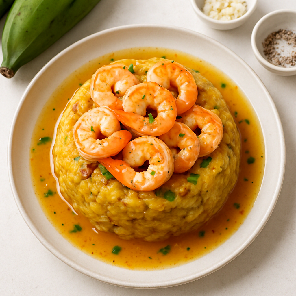 Mofongo with Shrimp