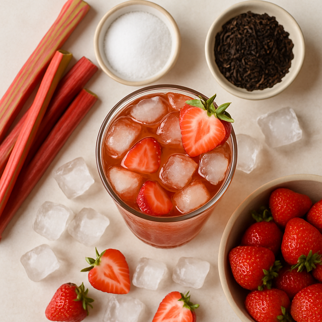 Strawberry-Rhubarb Iced Tea