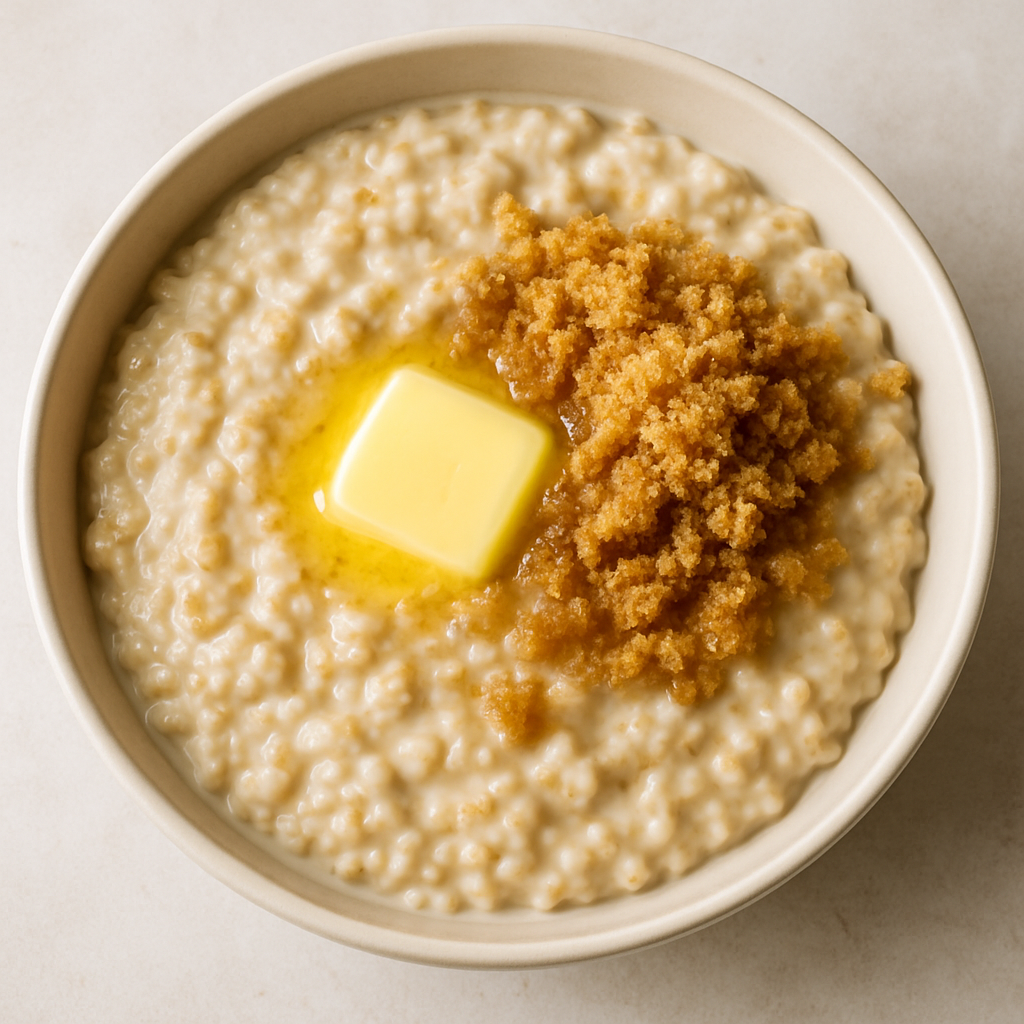 Creamy Irish-Style Oatmeal With Brown Sugar