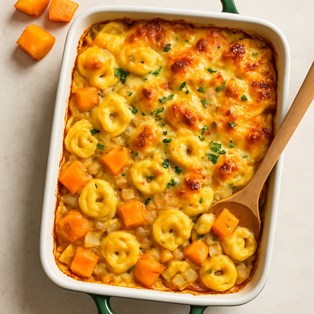 Baked Butternut Squash & Gouda Tortellini