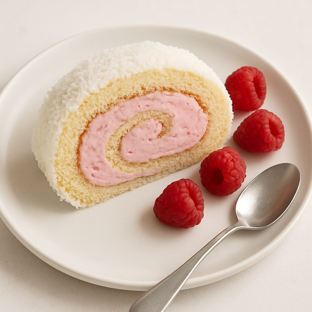 Rollo de Pastel de Fresas Fácil