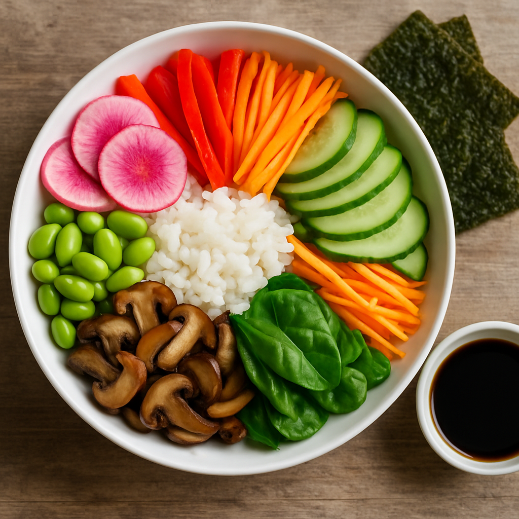 Deconstructed Vegetable Sushi Bowl