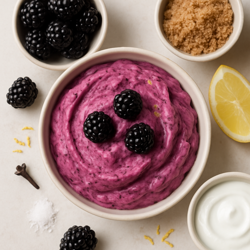 Blackberry Brown Sugar Frozen Yogurt