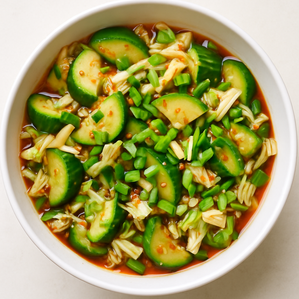 Refreshing Cucumber Kimchi Salad