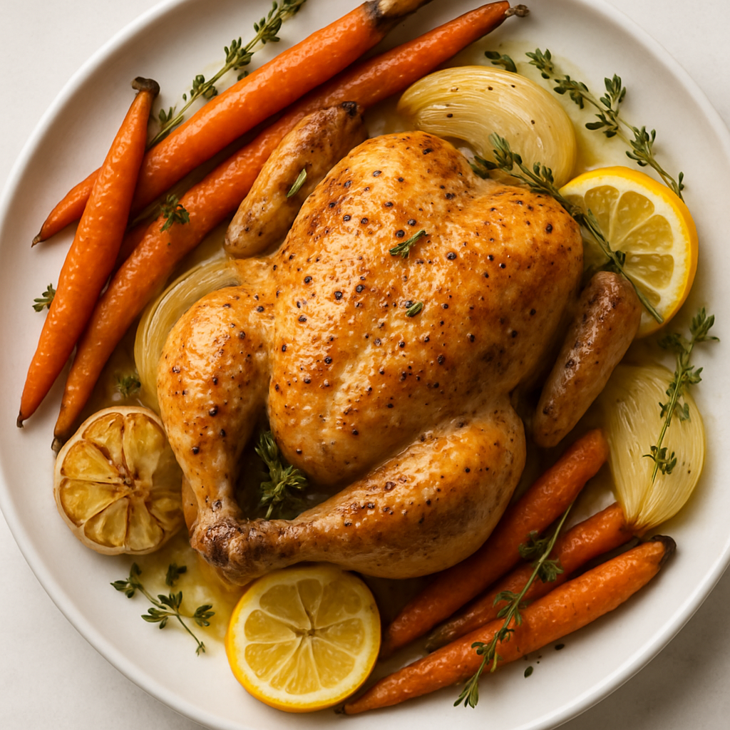Roast Chicken with Carrots