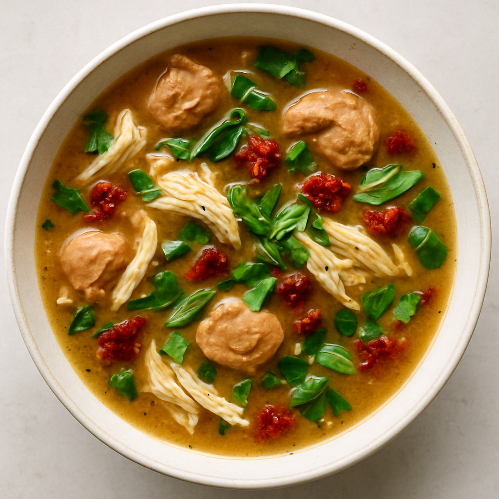 Quick and Easy Chicken Almond Soup