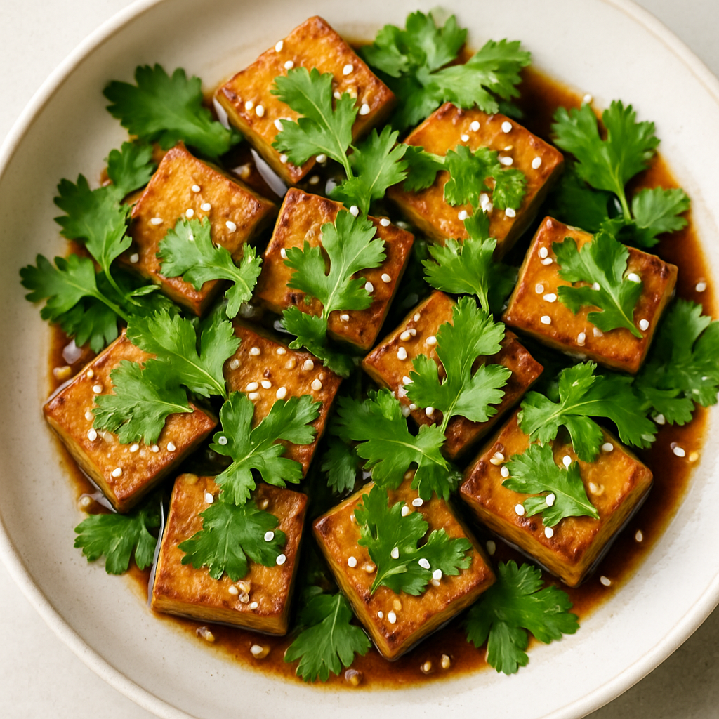 Baked Cilantro Tofu