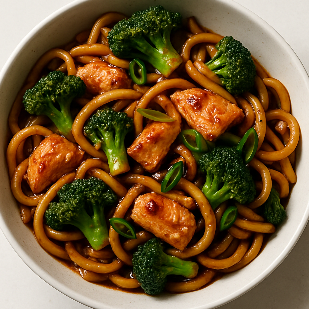 Udon with Chicken and Scallions