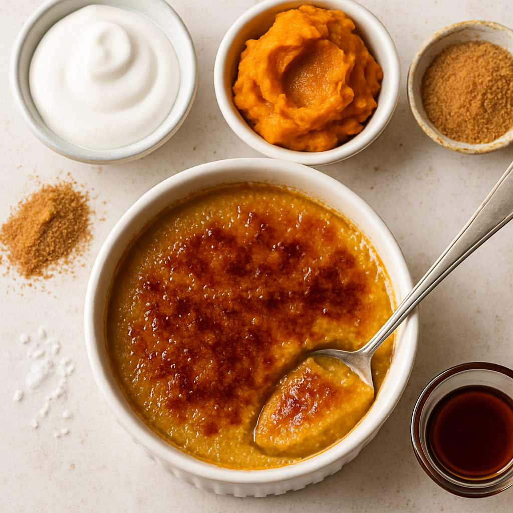 Crème Brûlée de Pastel de Calabaza