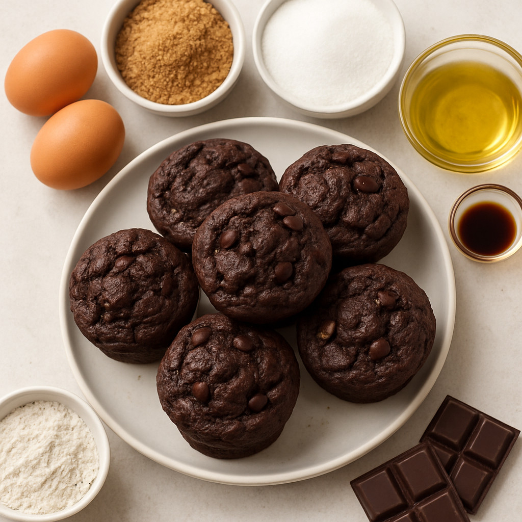 Muffins de Chocolate Oscuro y Calabacín