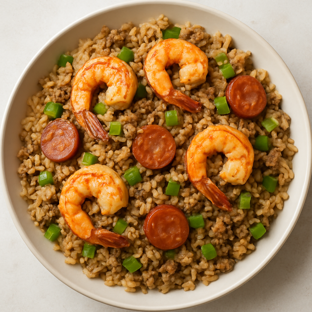 Dirty Rice with Shrimp