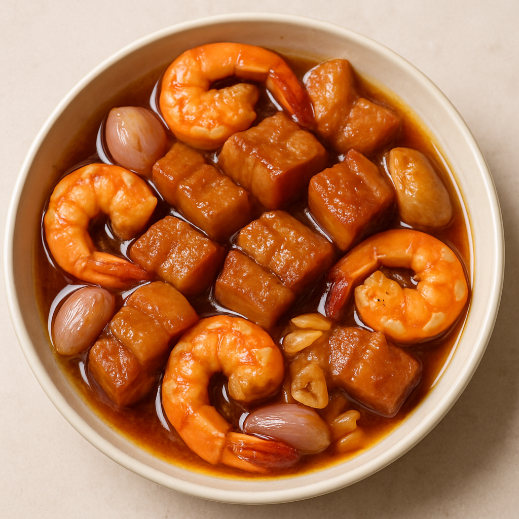 Vietnamese Braised Pork Belly with Shrimp