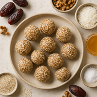 Raw Honey Date Sesame Balls